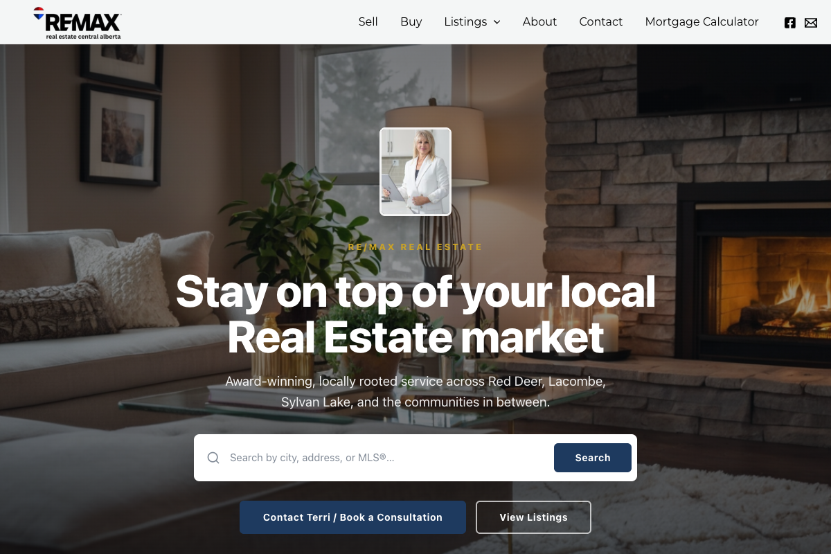 Screenshot of the Terri Williams — REALTOR® website